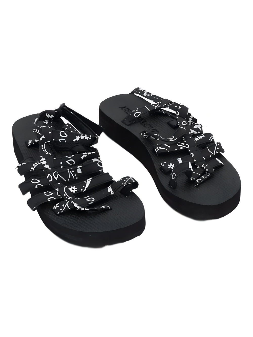 Arizona Love Black Trekky Flat Sandals Size 37EU